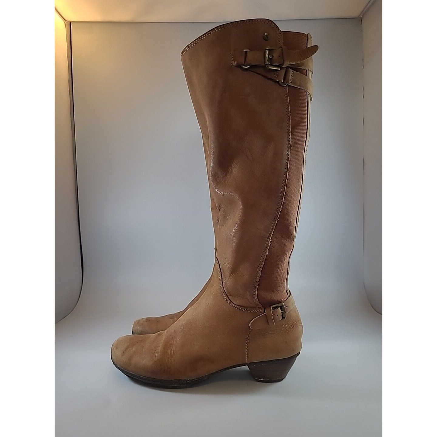 Pikolinos Brujas Tall Brown Leather Zip Up Riding Boots Women’s Us 6.5-7/ Eu 37